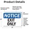 Signmission Exit Sign, Vinyl Decal, 7 in W, 5 in H, Exit Only OS-2PACK-NS-D-57-L-12232 - alternate 6